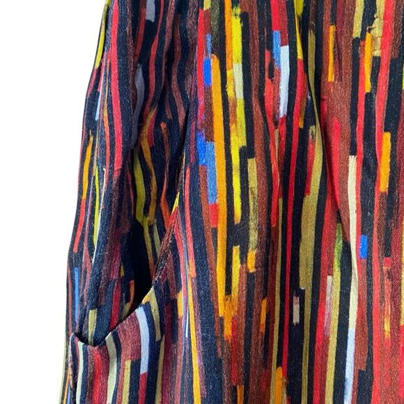 Blank London Wide Leg Stripe Pants Multicolor Red size small - Picture 3 of 7